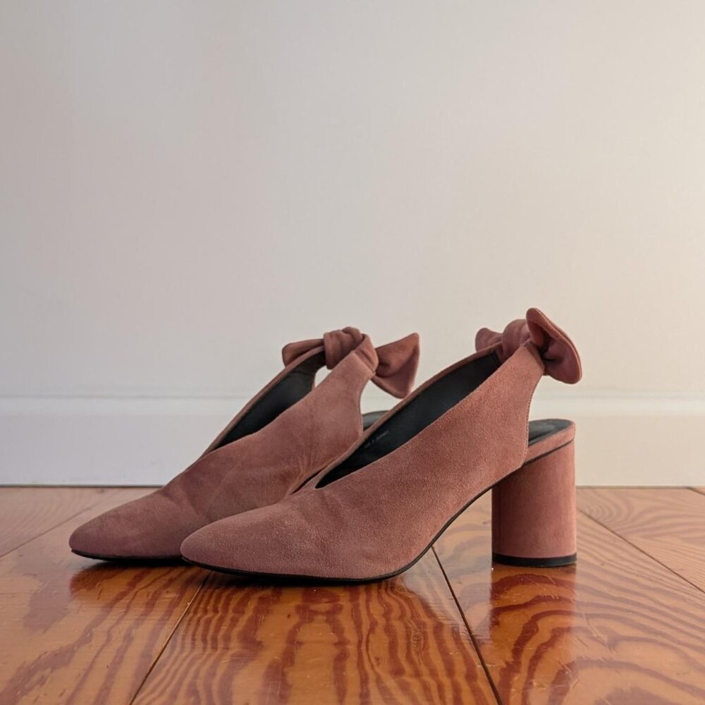 COS dusty rose slingback heels